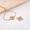 Enlace de trebol madre perla y baño 18k