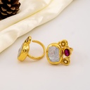 Anillo de barrocas engastados en goldfilled con zirconias