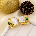 Aretes de barrocas engastados en goldfilled con zirconias