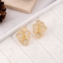 Aretes hojitas micropave dorados