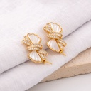 Patente con concha nacar baño 18k