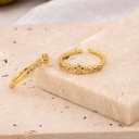 Anillo ajustable con zirconias y baño 18k