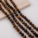 Ojo de Tigre Biconica Faceteada 10mm