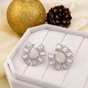 Aretes stud con zirconia baño 18k