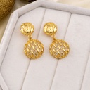 Aretes colgantes con zirconias baño 18k