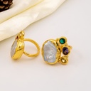 Anillo de barrocas engastados en goldfilled con zirconias