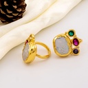 Anillo de barrocas engastados en goldfilled con zirconias