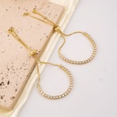 Pulsera de zirconias ajustable baño 18k