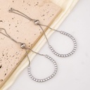 Pulsera de zirconias ajustable baño 18k