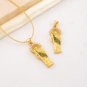 Dije San Judas con zirconias baño 18k