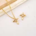 Dije de cruz con zircon baño 18k