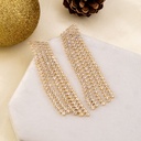 Aretes colgantes con zirconia baño 18k