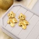 Aretes de hojas colgantes acero inoxidable