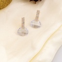 Aretes colgantes con zirconia baño 18k