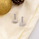 Aretes colgantes con zirconia baño 18k