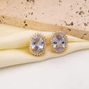 Aretes de presion con zirconia baño 18k