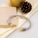 Brazalete doble color baño 18k