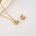 Dije de corazon con zirconias baño 18k