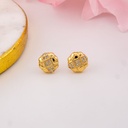 Aretes stud REDONDOS con zirconias baño 18k