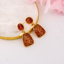 Aretes colgantes de colores baño 18k