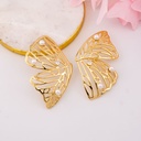 Aretes de mariposa con zirconia baño 18k
