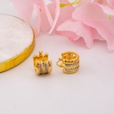 Argollas con zirconias baño 18k