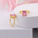 Anillos ajustable con zirconia baño 18k