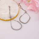 Pulsera ajustable de zirconias baño 18k