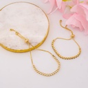 Pulsera ajustable de zirconias baño 18k