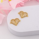 Enlace CORAZON ROTO con zirconias y baño 18k