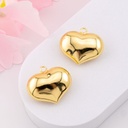 Dije de corazon solido mediano baño 18k