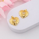 Dije corazon solido con zirconias y baño 18k