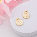 Dije redondo esmaltado baño 18k