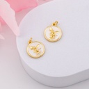 Dije redondo ANGEL esmaltado baño 18k