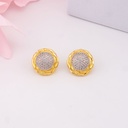 Aretes stud de REDONDO con zirconias baño 18k