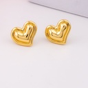 Aretes stud de CORAZON con baño 18k