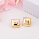 Aretes stud cuadrados baño 18k