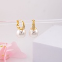 Aretes colgantes con perlas baño 18k