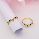 Anillo ajustable con zirconias baño 18k