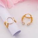 Anillo ajustable doble color solido baño 18k