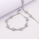 Pulsera de corazones con zirconias baño 18k