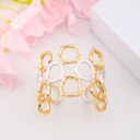 Brazalete ajustable solido baño 18k