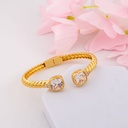 Brazalete con zirconias baño 18k