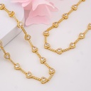 Collar de corazones con zirconias baño 18k