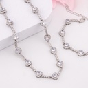 Collar de corazones con zirconias baño 18k