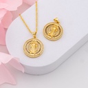 Dije SAN BENITO con zirconias baño 18k