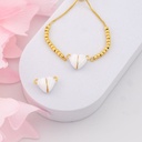 Enlace de corazon con iman baño 18k