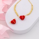 Enlace de corazon con iman baño 18k