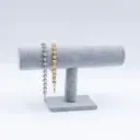 Exhibidor para pulseras en velvet GRIS  23.5 x 14 cm 