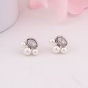 Aretes stud baño 18k